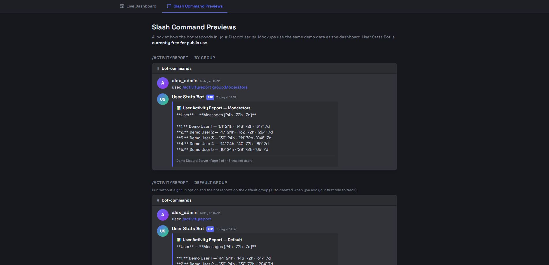 UserStatsBot screenshot