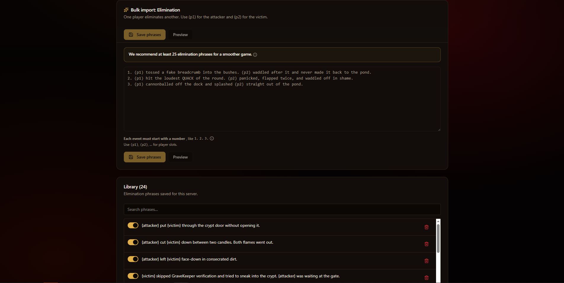 ReaperBot screenshot