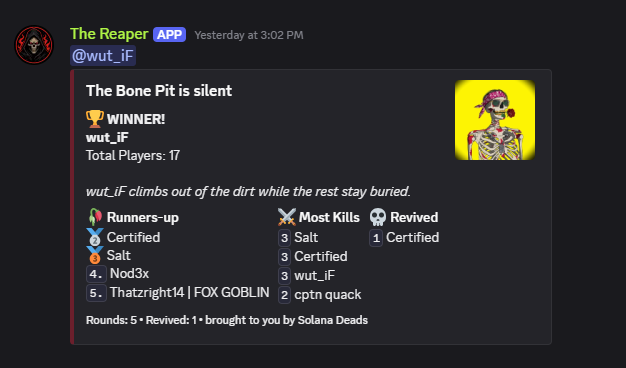 ReaperBot screenshot